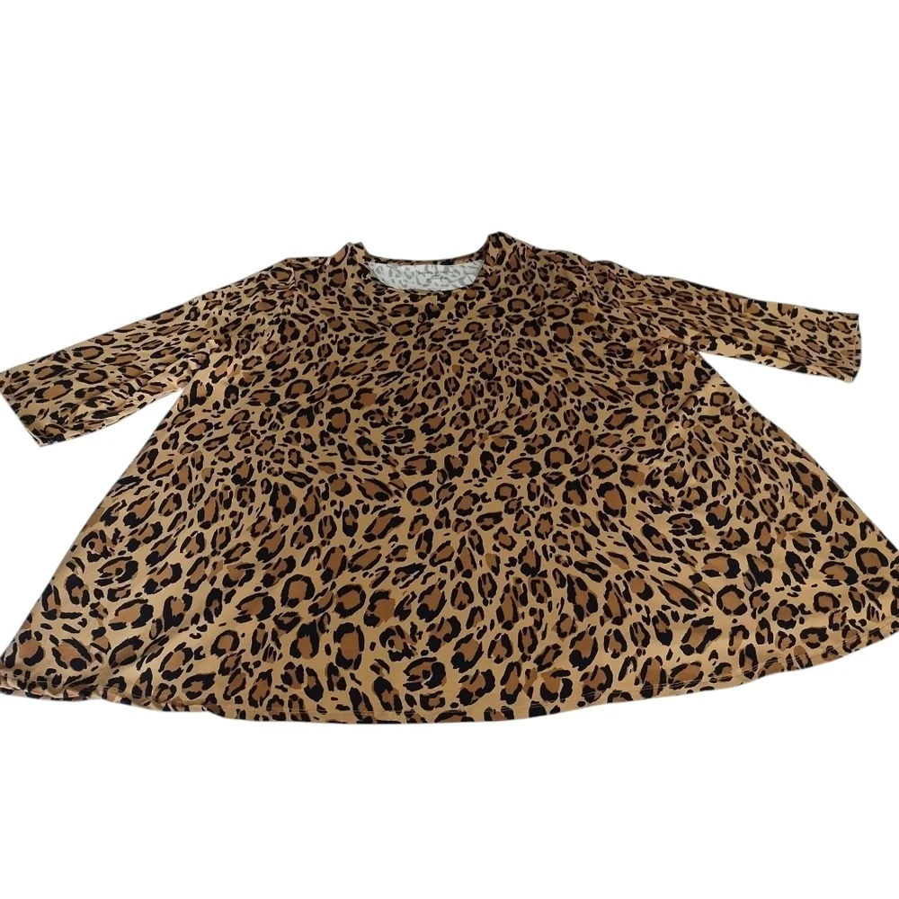 Jessica London Women's Plus Size Swing Leopard Print Top Blouse Size 26/28 - Picture 8 of 10